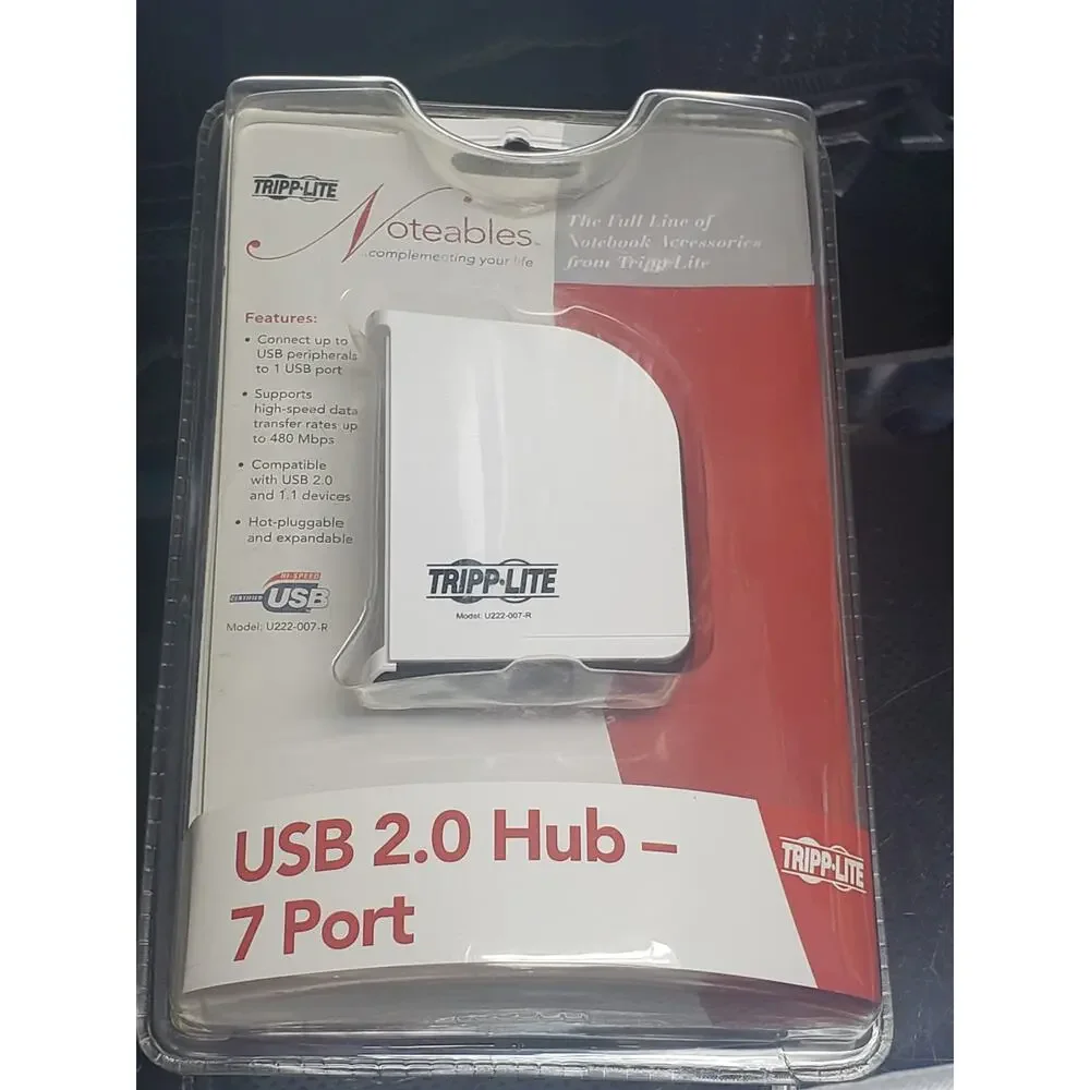 Tripp-Lite USB 2.0 & 1.1 Device Hub - 7 Port Model No. U222-007-R Data Transfer